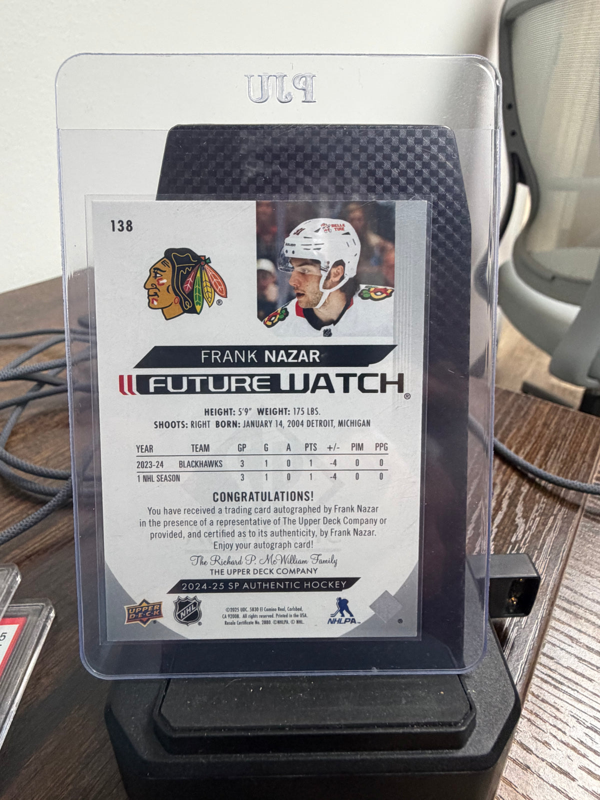 2024-25 SP authentic Frank Nazar future watch auto