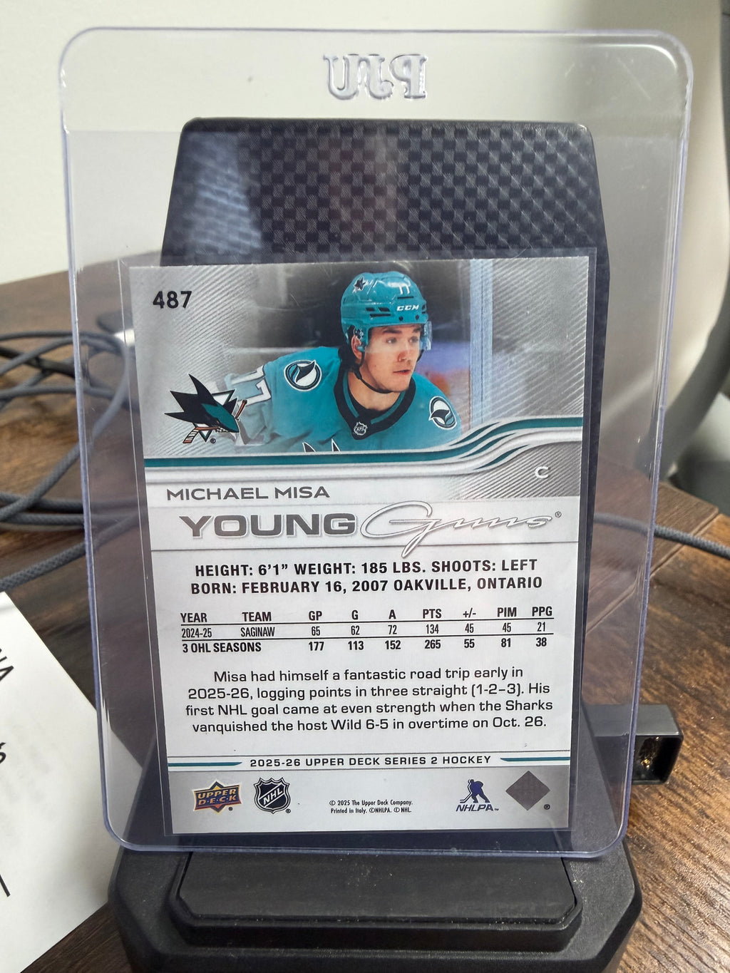 2025-26 upper deck Michael Misa young guns