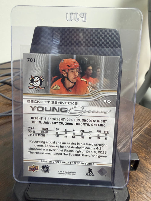 2025-26 upper deck Beckett Sennecke young guns