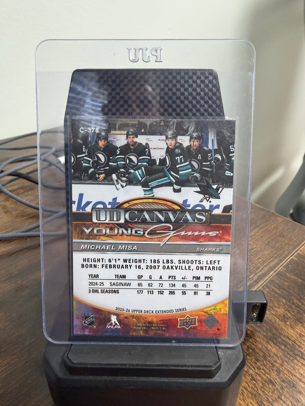 2025-26 upper deck Michael Misa UD canvas young guns