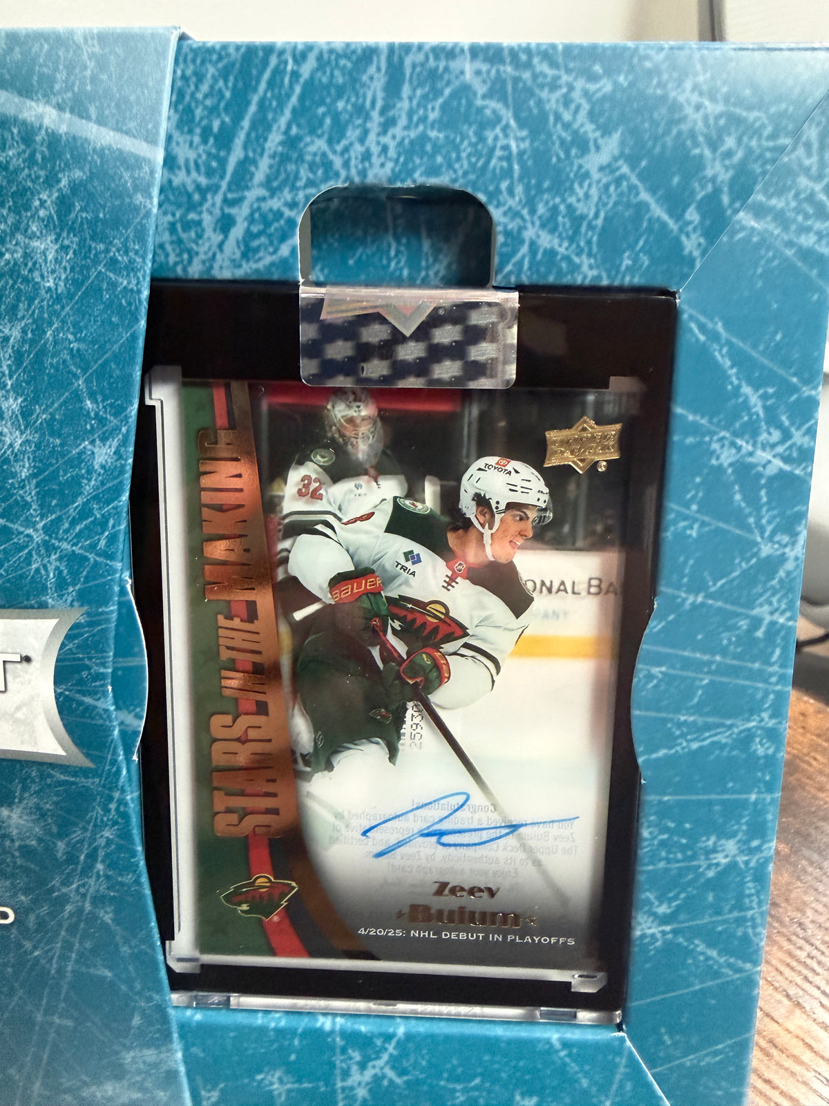 2025-26 upper deck clear cut Stars in the making Zeev Buium!