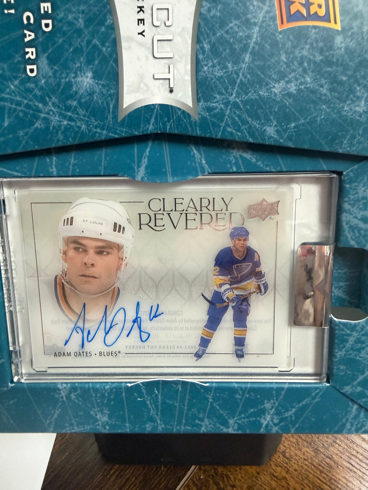 2025-26 upper deck clear cut Adam oats autograph