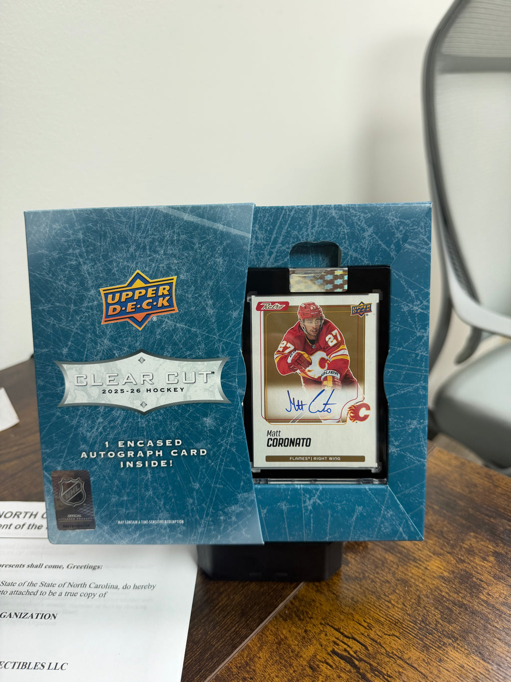 2025-26 upper deck clear cut retro Matt Coronato autograph!