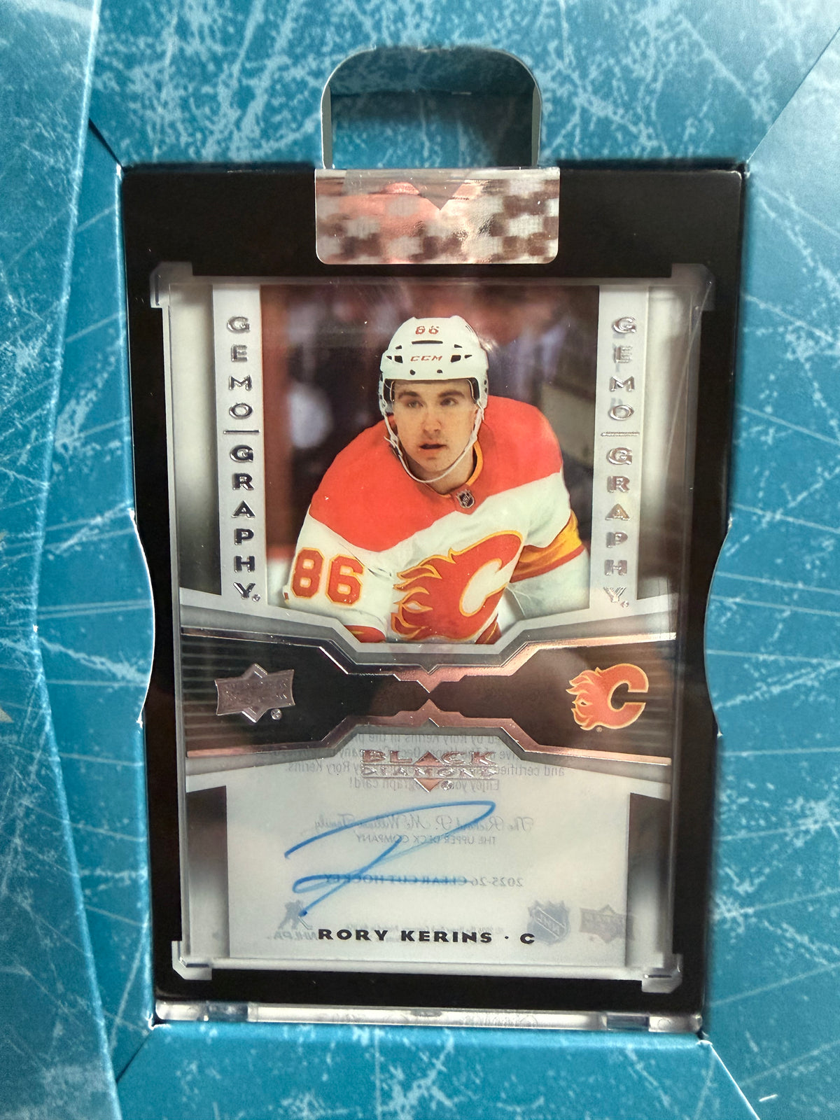 2025-26 upper deck clear cut Gemography black diamond Rory Kerins!!