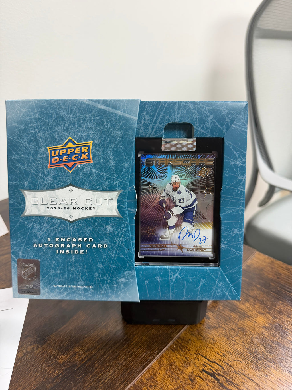 2025-26 upper deck clear cut starscape Ryan McDonagh autograph!