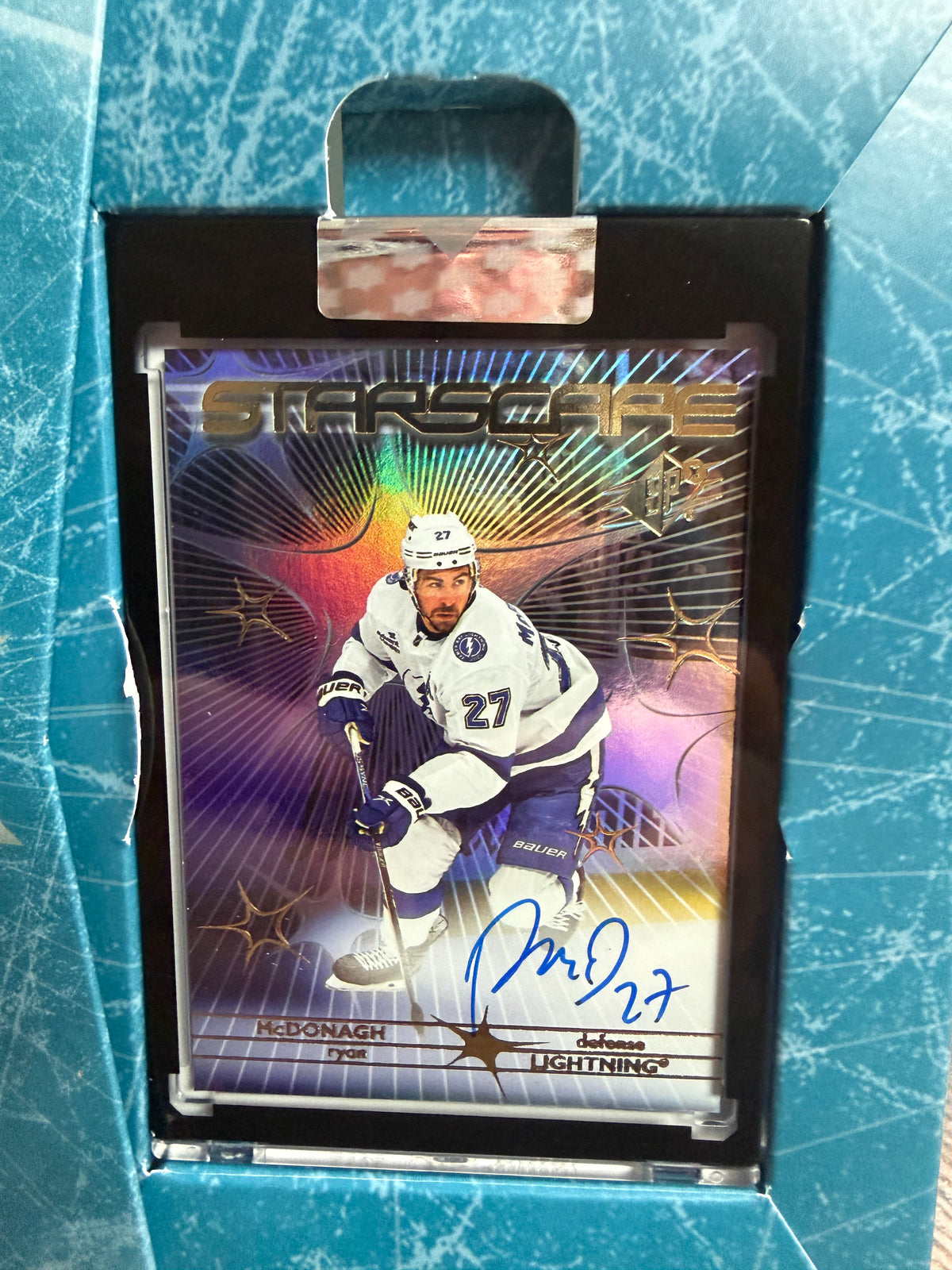 2025-26 upper deck clear cut starscape Ryan McDonagh autograph!