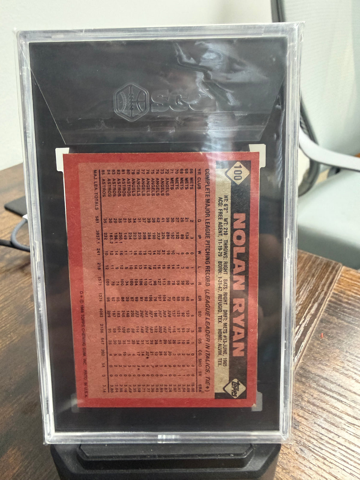 1986 topps Nolan Ryan #100