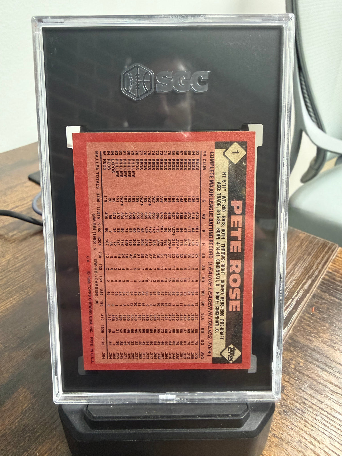 1986 topps pete rose #1
