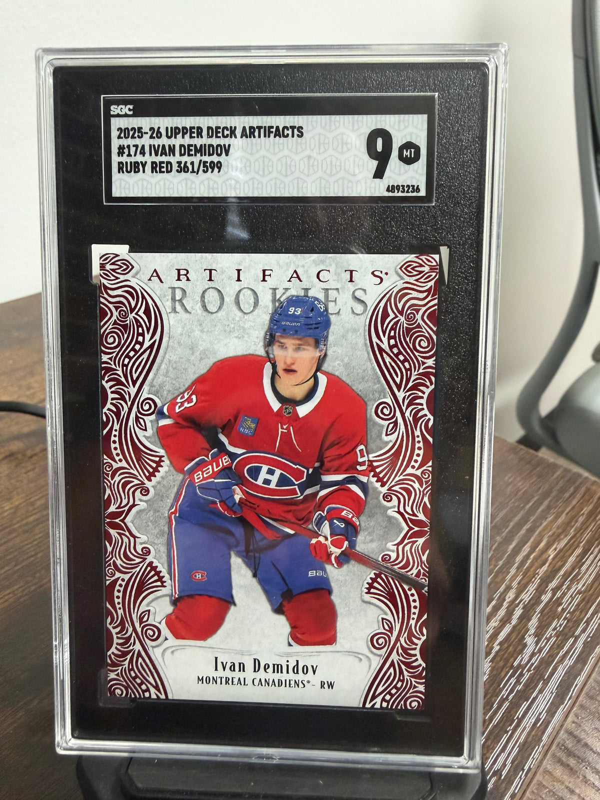 2025-26 upper deck artifacts #174 Ivan Demidov ruby red