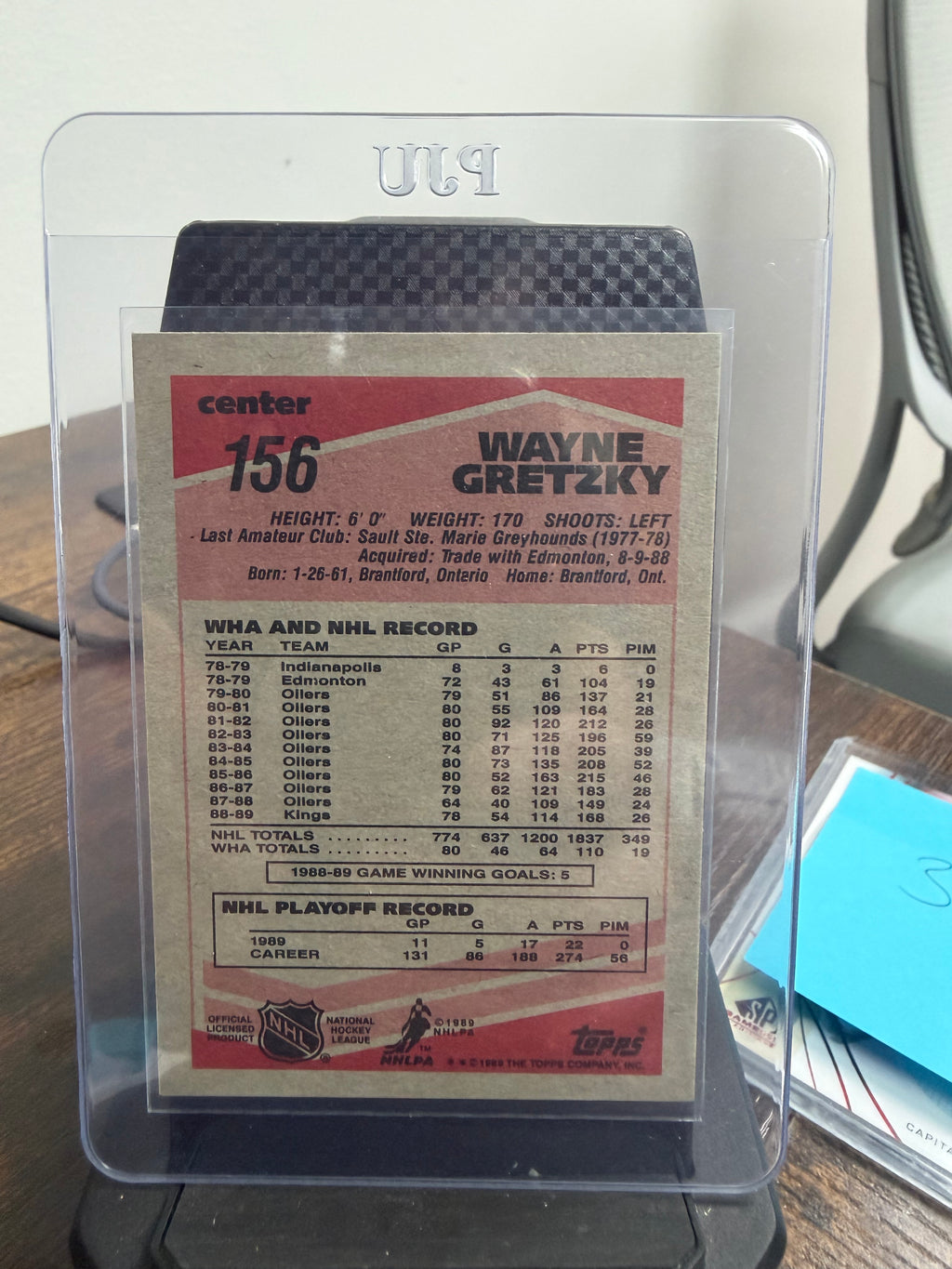 1989 topps wayne gretzky #156