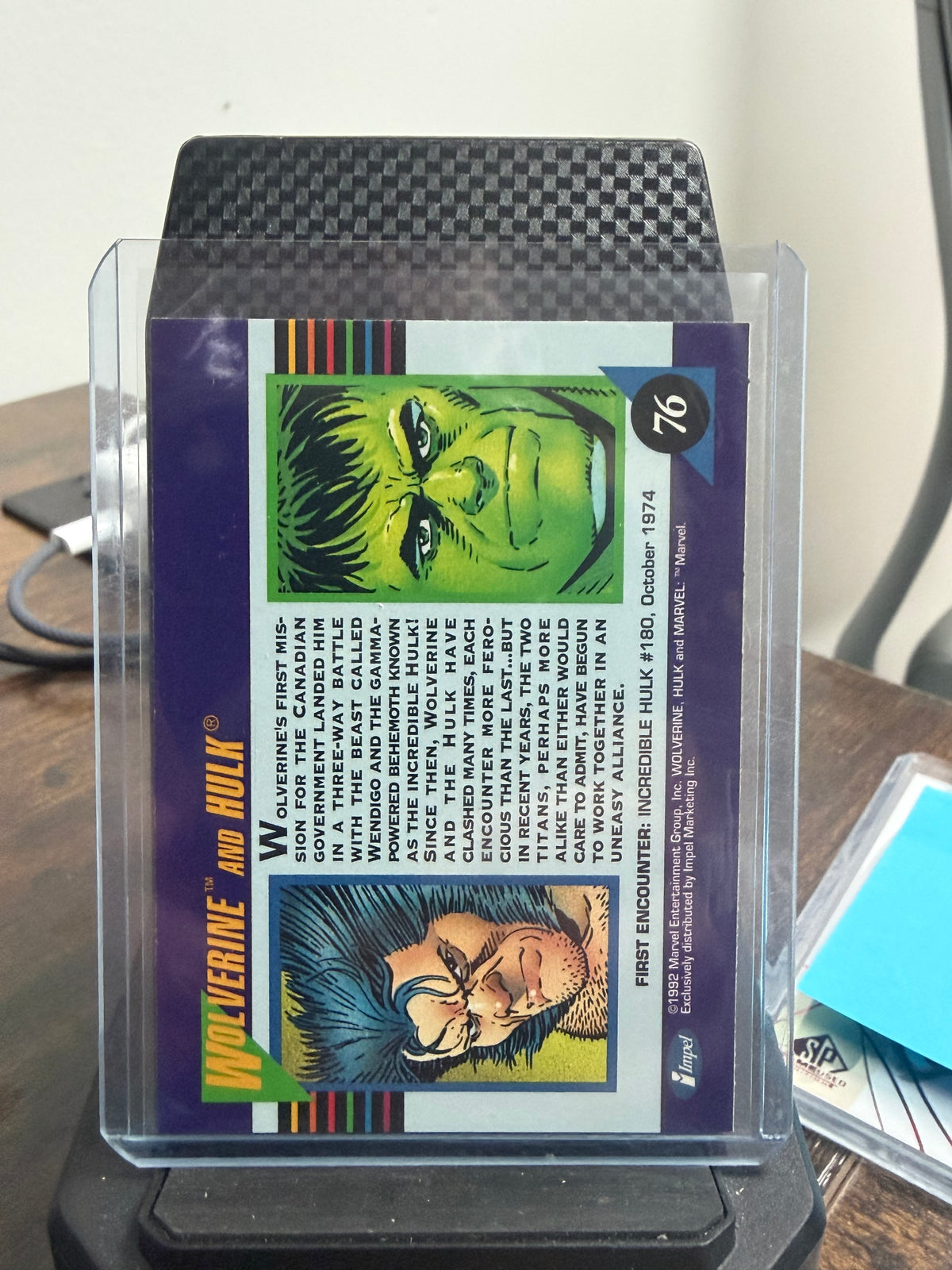 1993 skybox marvel masterpiece wolverine & Hulk