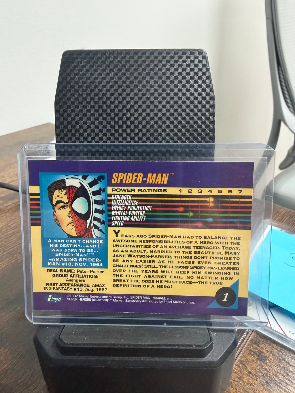1993 skybox Marvel Masterpiece Spiderman