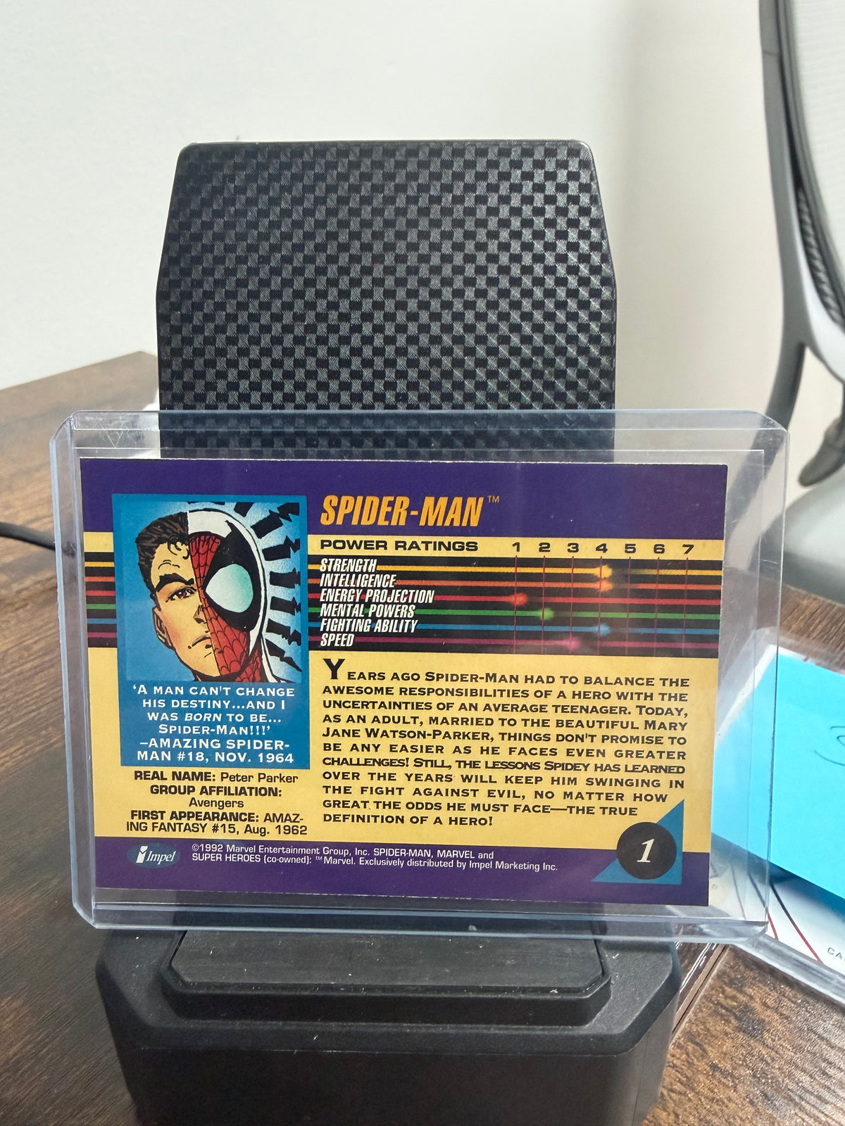 1993 skybox Marvel Masterpiece Spiderman