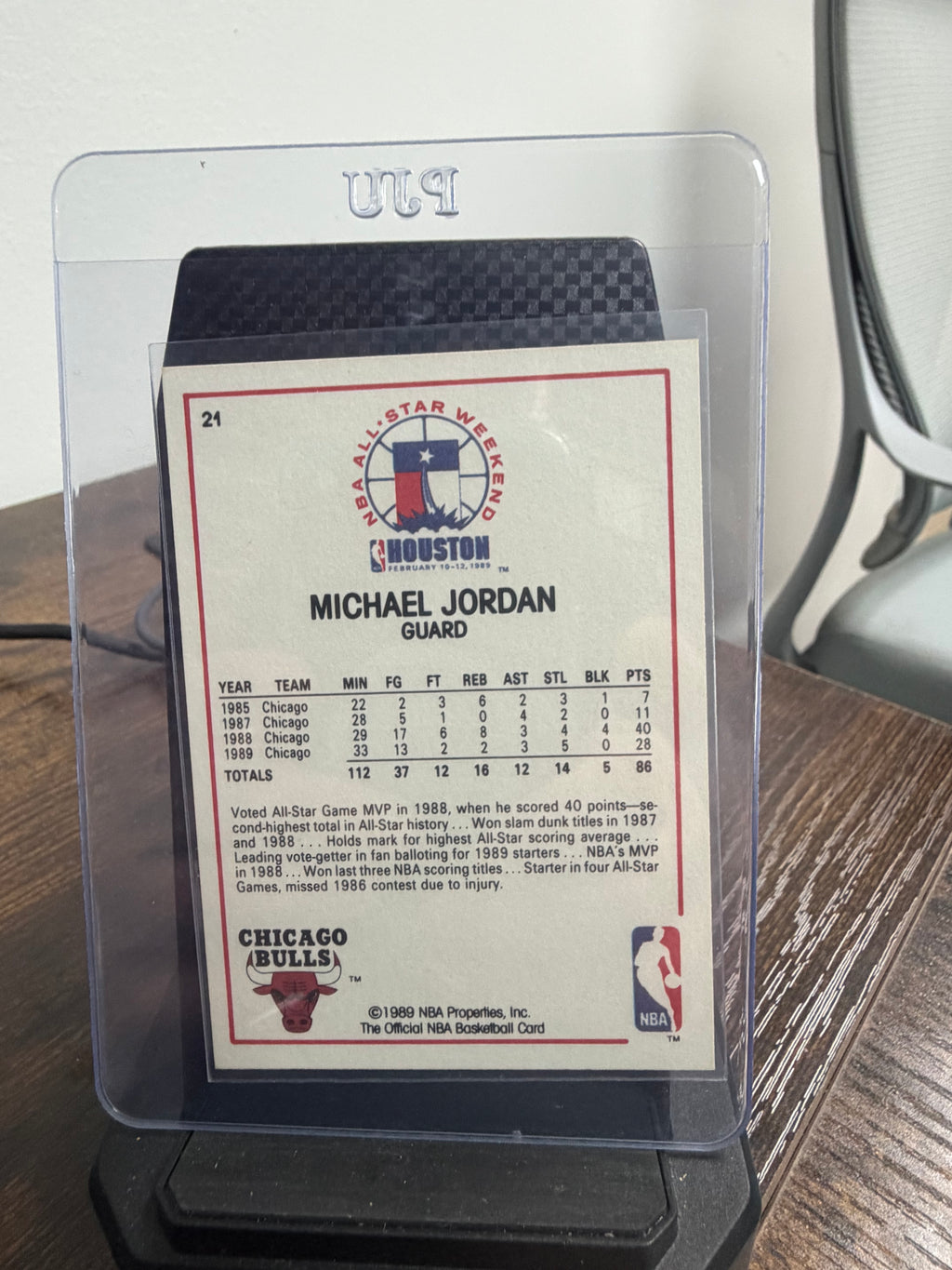 1989 Michael Jordan NBA hoops 89 nab all-star game