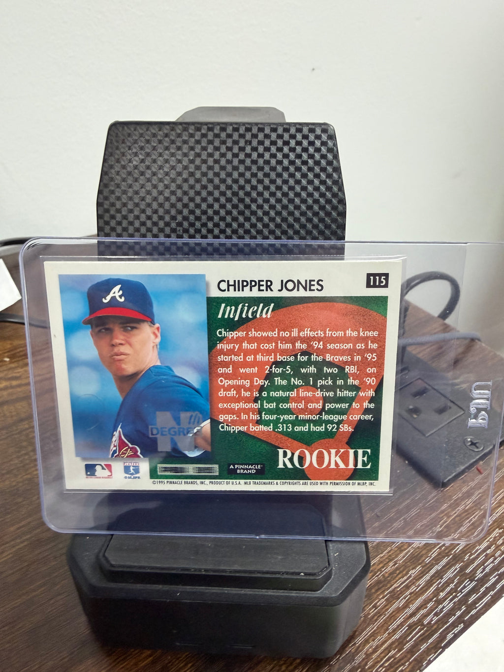 1995 pinnacle (score) summit edition ROOKIE Chipper Jones #115